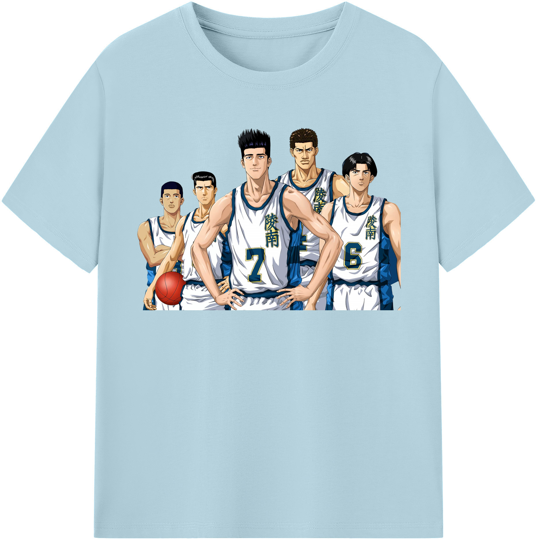 SLAM DUNK／スラムダンク 綿100％半袖Tシャツ（フロントプリント）